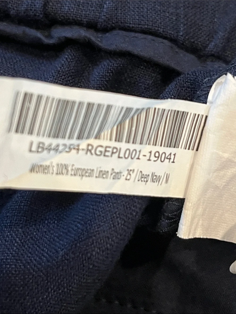 Quince 100% European Linen Pants with Pockets Relaxed Fit size M Deep Navy